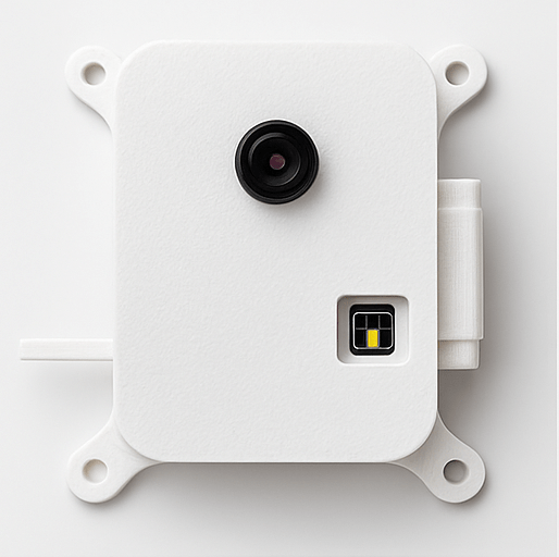 ESP32-CAM Enclosure with Antenna Slot, USB Input – Hinged Case, Clip Lock